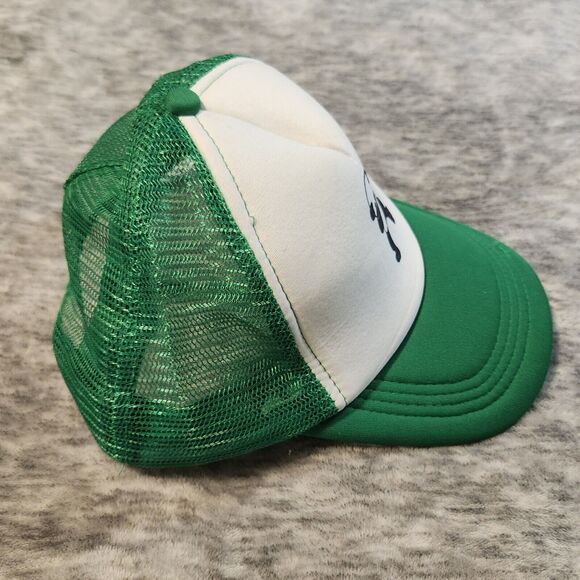 Panda Dap Trucker Hat Baseball Cap Green White O/S - Picture 2 of 5